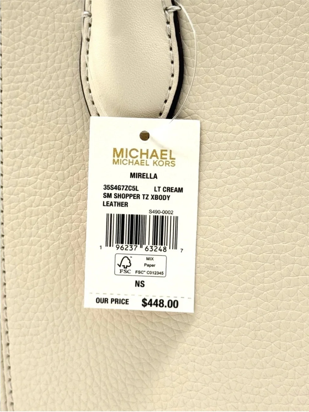 Michael Kors Mirella Small Shopper TZ Xbody Bag Light Cream